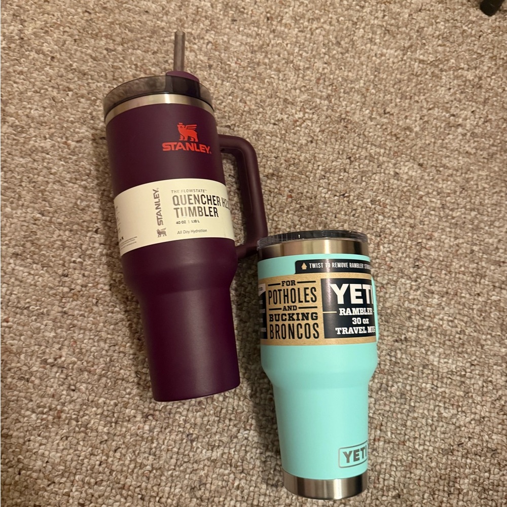 STANLEY FLOWSTATE QUENCHER H2.0 TUMBLER 40 OZ YETI RAMBLER 30 OZ TRAVEL MUG NWT